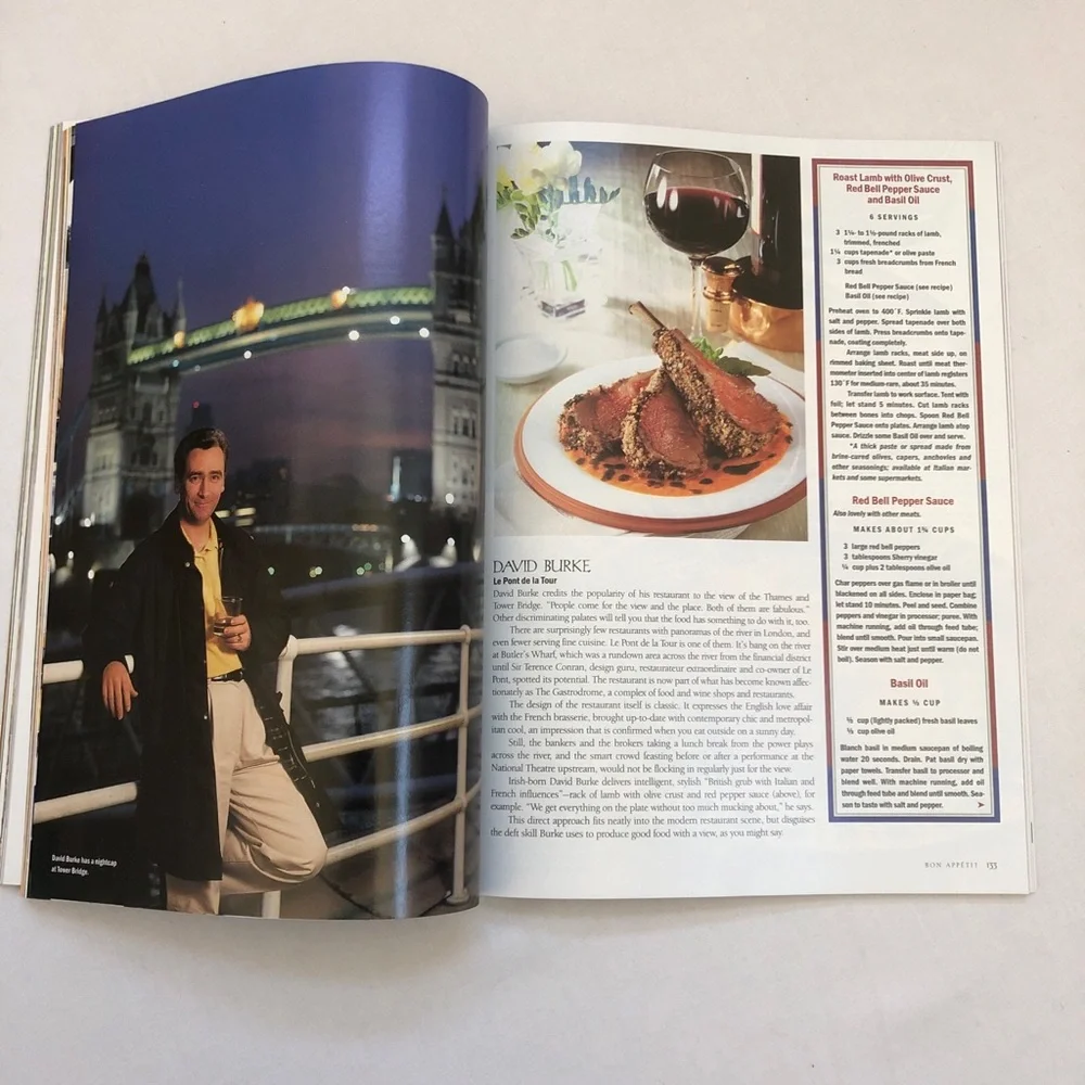 Bon Appetit London Special Collector's Edition May 1998 Vol 43 No 5 Recipes